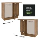 Balcão Armário De Cozinha De Canto 1 Porta Rustic/crema Agata