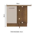 Balcão Armário De Cozinha De Canto 1 Porta Rustic/crema Agata