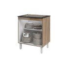 Balcão Armário De Cozinha Fran Para Fogão Cooktop 4 Bocas Mob