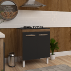 Balcão Armário De Cozinha Fran Para Fogão Cooktop 4 Bocas Mob