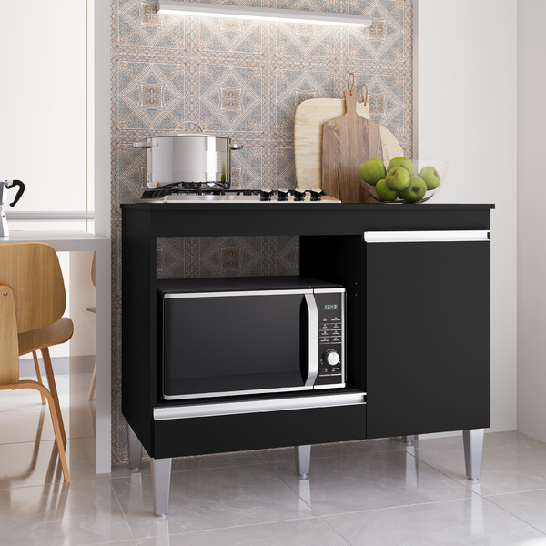 Balcão Armário De Cozinha Para Cooktop E Forno Microondas