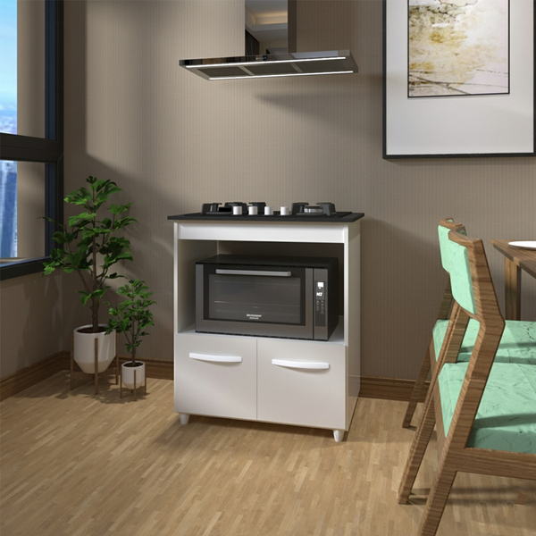 Balcão Armário De Cozinha Para Fogão Cooktop 4 Bocas E Forno