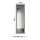 Balcão Armário de Cozinha Porta-Pano 20 cm Suspenso Cinza Nic