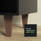 Balcão Armário De Cozinha Porta Pano Preto Reims Madesa