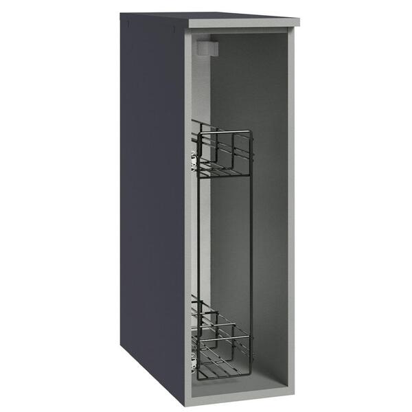 Balcão Armário de Cozinha Porta-Temperos 20 cm Suspenso Cinza