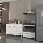 Balcão Armário Gabinete Bruna 118 Cm Com Tampo Tampão E Balcã