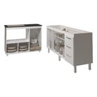 Balcão Armário Gabinete De Pia 150 Cm Deise E Balcão Alana Pa