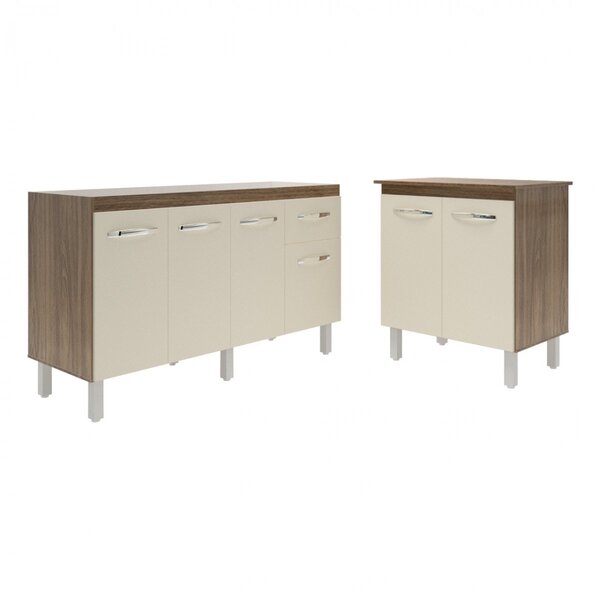 Balcão Armário Gabinete Para Pia 138 Cm Camila E Balcão Para