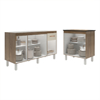 Balcão Armário Gabinete Para Pia 138 Cm Camila E Balcão Para