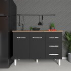 Balcão Armário Gabinete Para Pia De Cozinha 118 Cm Bruna 2 Po