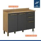 Balcão Armário Multiuso Organizador Cozinha 3 Portas 2 Gaveta