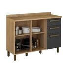 Balcão Armário Multiuso Organizador Cozinha 3 Portas 2 Gaveta