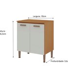 Balcão Armário Multiuso Para Cooktop Com 2 Portas 100% Mdf Fr