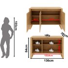 Balcão Armário Para Escritório 3 Portas Em Mdp Amêndoa