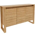 Balcão Armário Para Escritório 3 Portas Em Mdp Amêndoa