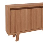 Balcão Armário Para Escritório 3 Portas Em Mdp Amêndoa