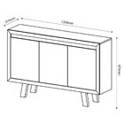 Balcão Armário Para Escritório 3 Portas Em Mdp Amêndoa