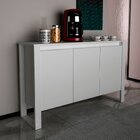 Balcão Armário Para Escritório 3 Portas Em Mdp Branco