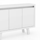 Balcão Armário Para Escritório 3 Portas Em Mdp Branco