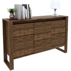 Balcão Armário Para Escritório 3 Portas Em Mdp Nogal