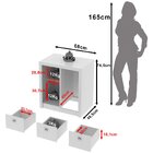 Balcão Armário Para Escritório Com 1 Porta E 3 Gavetas Branco