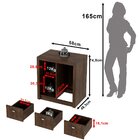 Balcão Armário Para Escritório Com 1 Porta E 3 Gavetas Rústico