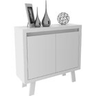 Balcão Armário Para Escritório Com 2 Portas E 1 Prateleira Br