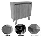 Balcão Armário Para Escritório Com 2 Portas E 1 Prateleira Pr