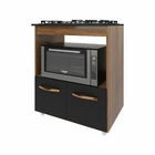 Balcão Armário Para Fogão Cooktop 5 Bocas E Forno Elétrico Co