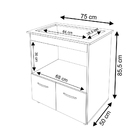 Balcão Armário Para Fogão Cooktop 5 Bocas E Forno Elétrico Co