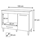 Balcão Armário Para Forno E Cooktop Carla Branco - Ajl Móveis