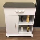 Balcão Armário Para Lavanderia 1 Gaveta 1 Porta C/ Rodinhas M