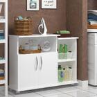 Balcão Armário Tampo Branco Com 2 Portas