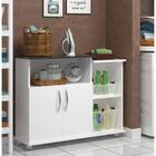 Balcão Armário Tampo Preto Com 2 Portas