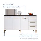 Balcão Atenas 3 Portas E 3 Gavetas  Branco