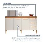 Balcão Atenas 3 Portas E 3 Gavetas  Nature/off White