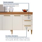 Balcão Atenas 3 Portas E 3 Gavetas  Nature/off White