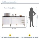 Balcão Atenas 4 Portas E 3 Gavetas  Branco