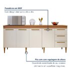 Balcão Atenas 4 Portas E 3 Gavetas  Nature/off White