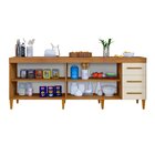 Balcão Atenas 4 Portas E 3 Gavetas  Nature/off White