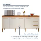 Balcão Atenas 4 Portas E 3 Gavetas  Nature/off White