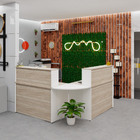 Balcão Atendimento De Canto C/ Gaveteiro Recepção 1200x600 Ne