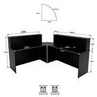 Balcão Atendimento De Canto Em L Recepção/consultório 1400x60