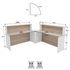 Balcão Atendimento De Canto Em L Recepção/consultório 1400x60