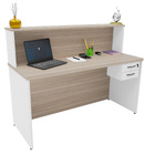 Balcão Atendimento Recepção Consultório 1400x600 Com Gaveteir