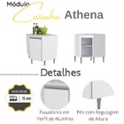 Balcão Athena Canto Diagonal 75cm 1p Branco Novo Tempo