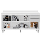 Balcão Ayla 150cm S/ Tampo - Vallisa Decor Branco