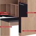 Balcão Bancada Cozinha Ditália Aspen Cv/preto Cd-143