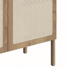 Balcão Bar 2 Portas 93cm Palhinha Pé Madeira Oslo  Hanover