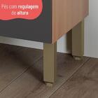 Balcão Bárbara 800mm Com Tampo 2 Portas Freijó E Grafite